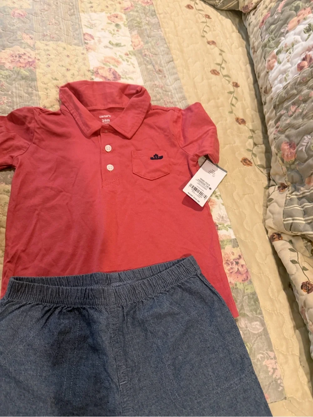 Lot of two 24 months boys Carters complete outfits 6 pieces total new with tags.